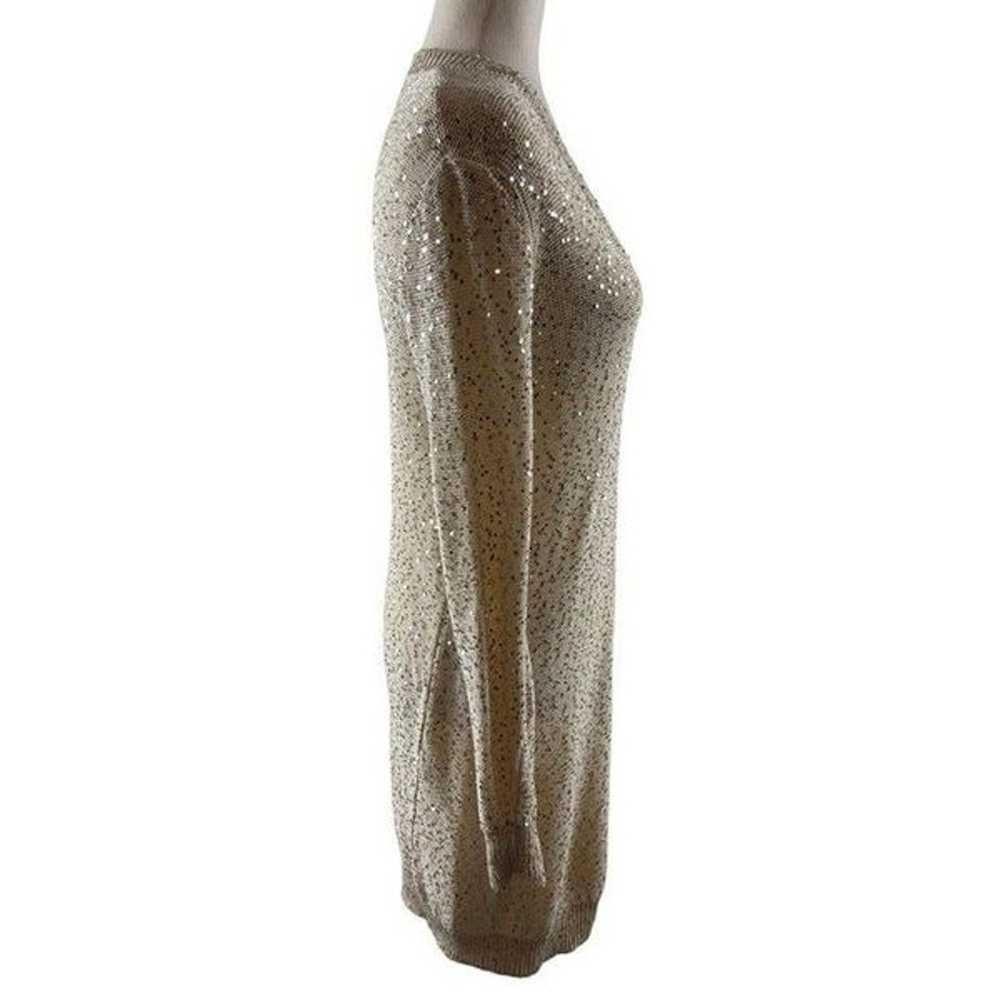 Stella McCartney Cream Sequin Knit Sweater Dress … - image 5