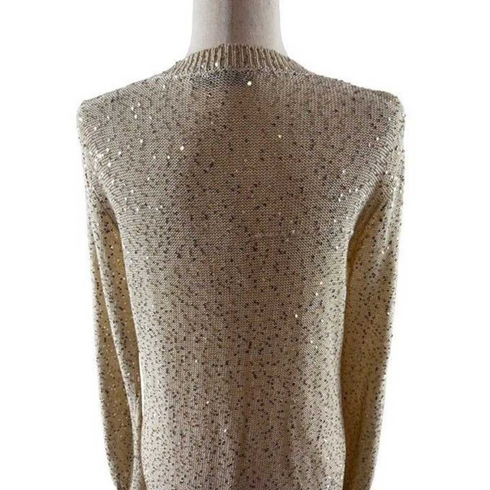 Stella McCartney Cream Sequin Knit Sweater Dress … - image 7