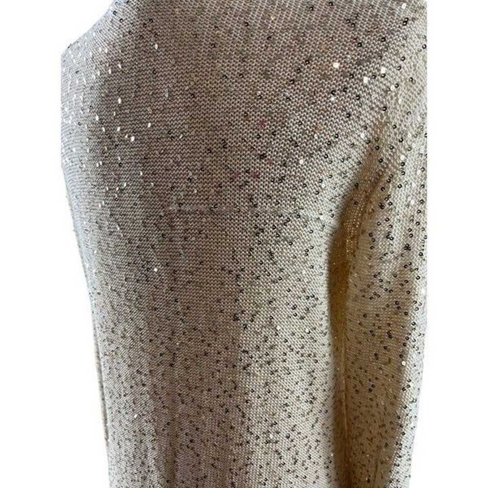 Stella McCartney Cream Sequin Knit Sweater Dress … - image 8