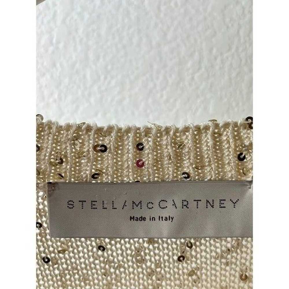 Stella McCartney Cream Sequin Knit Sweater Dress … - image 9