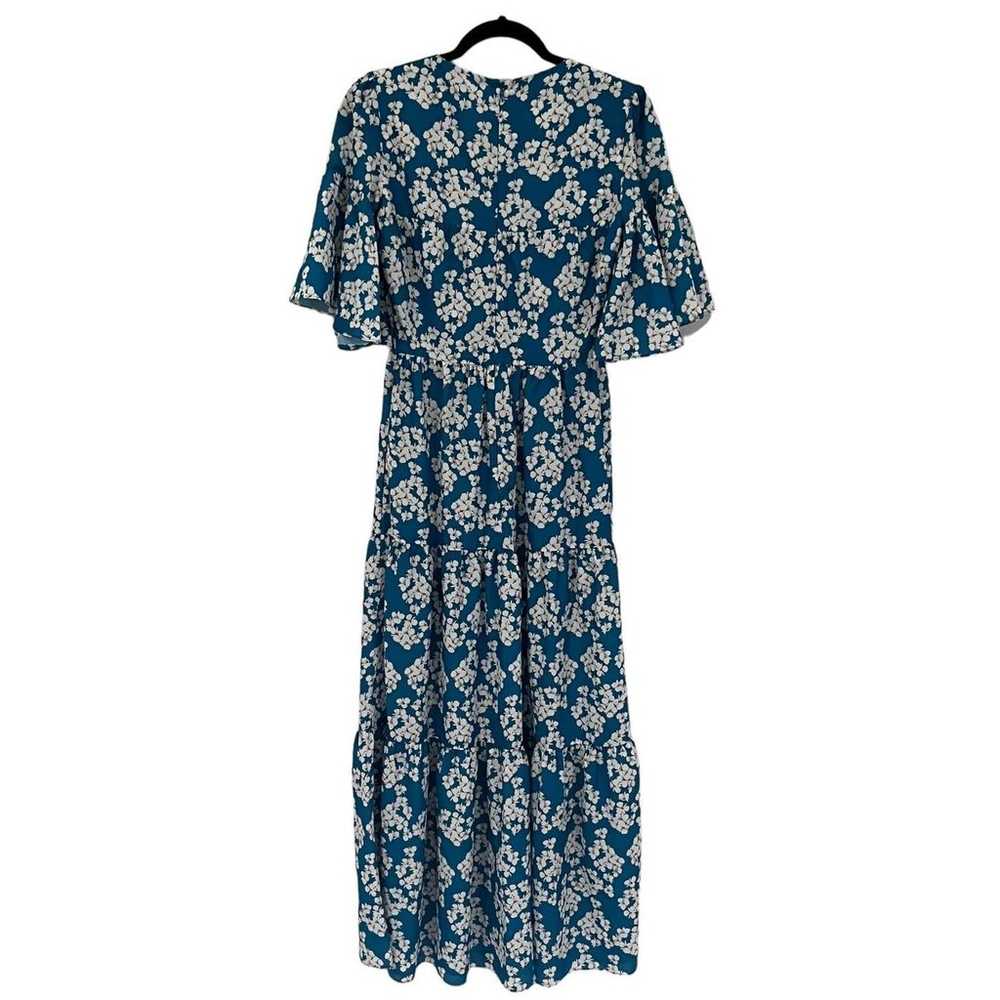 Borgo De Nor Teodora Crepe Dress Bouquet Blue Whi… - image 8