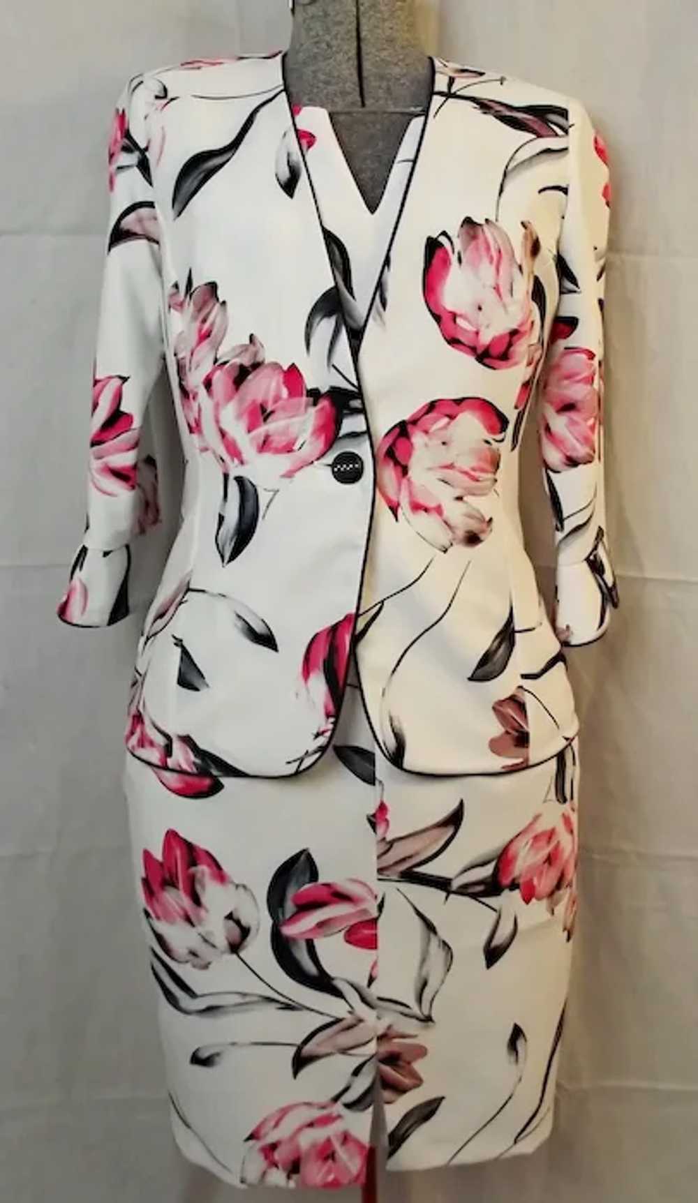 Joseph Ribkoff Signature Womens Dress Floral Belt… - image 2