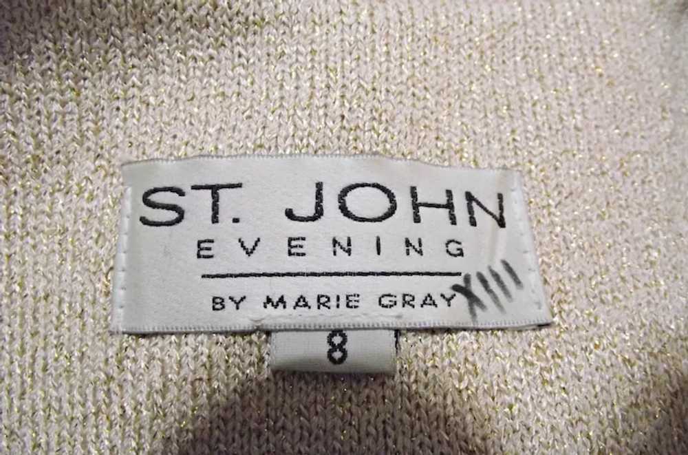 St John Evening Marie Gray Beige Santana Knit Ski… - image 10