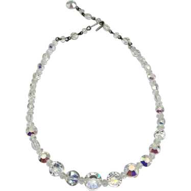 Vintage ab crystal collar necklace