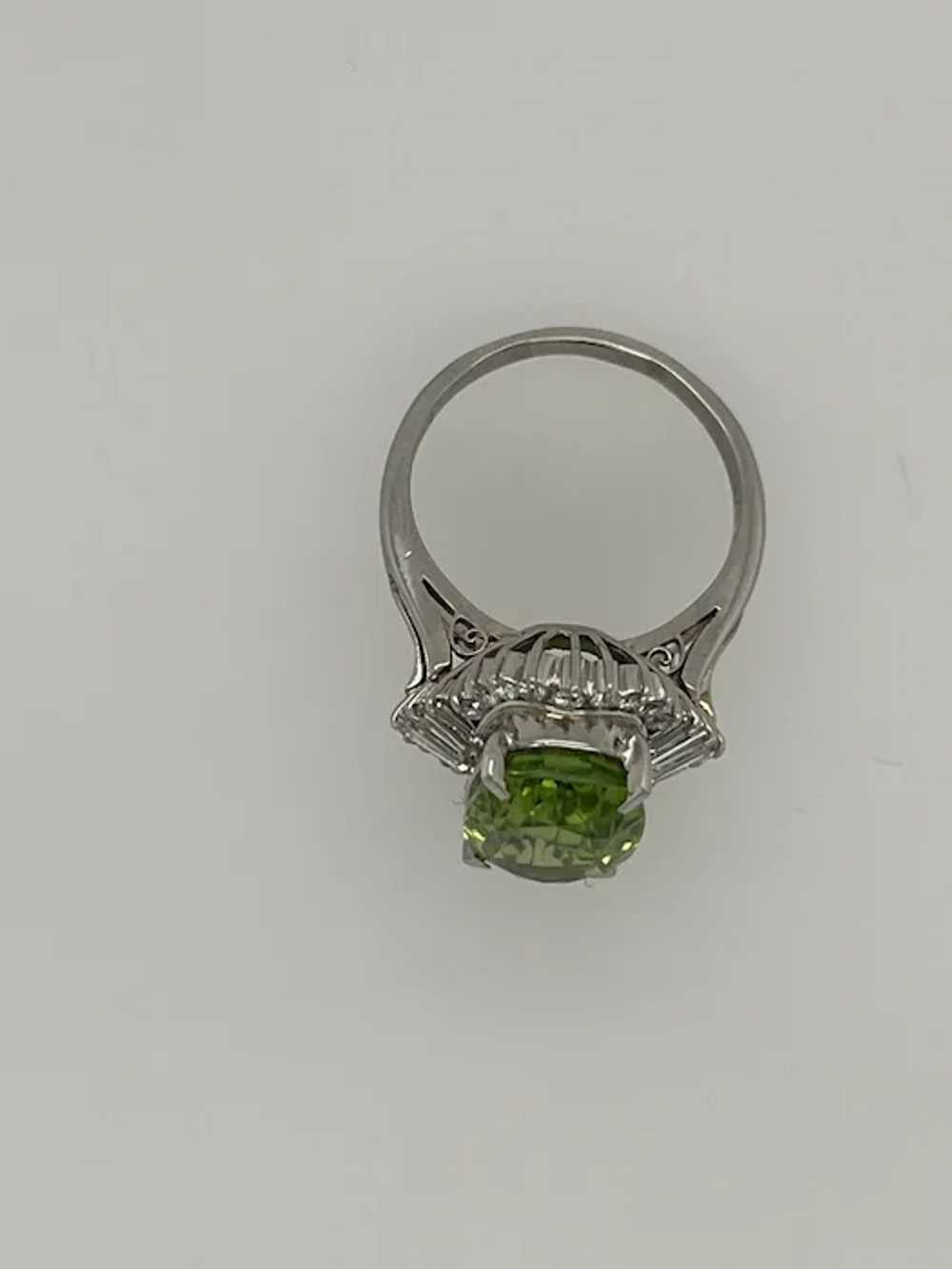 Stunning Peridot and Diamond Statement Ring - image 10