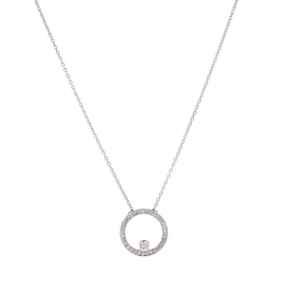 0.90TW Circle of Life Diamond Pendant 18K White G… - image 3