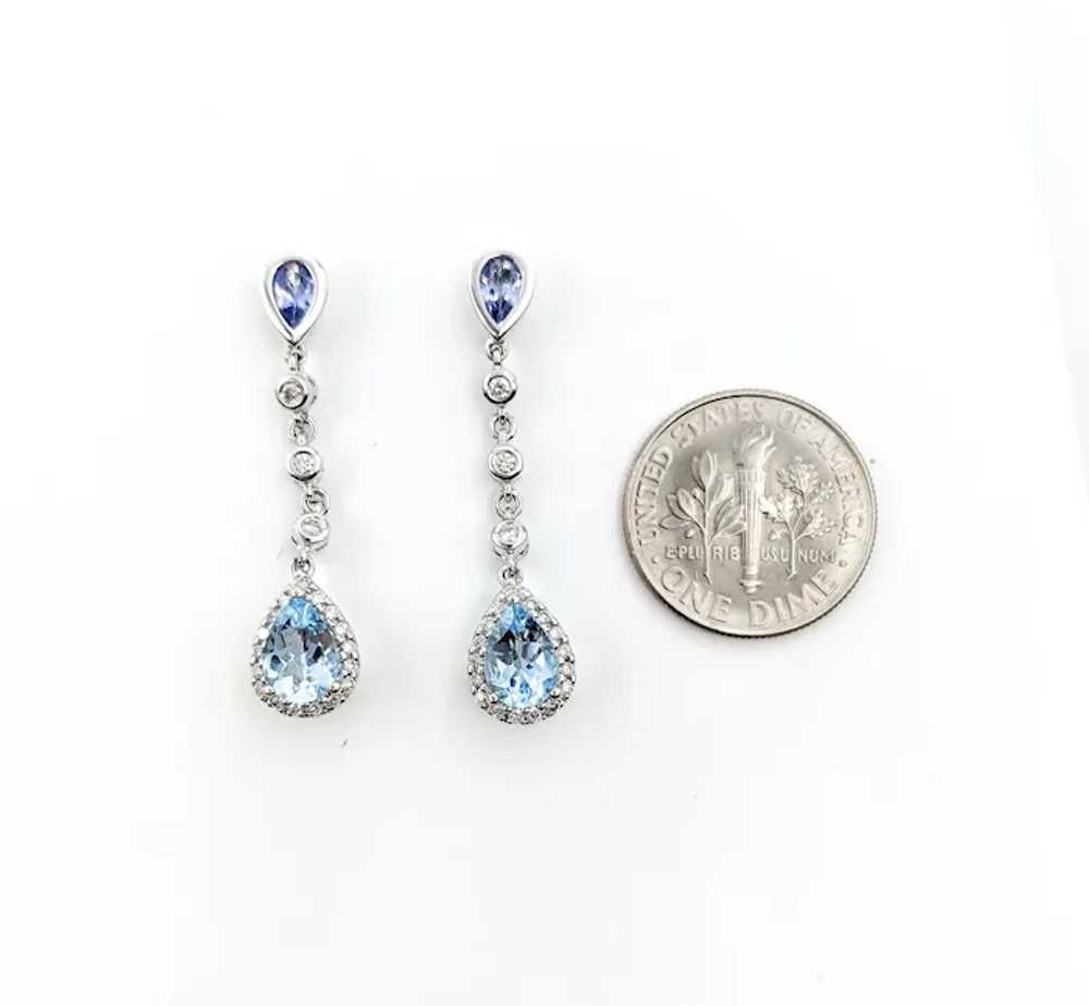 1ctw aquamarines &  .50ctw Tanzanites & Diamonds … - image 7