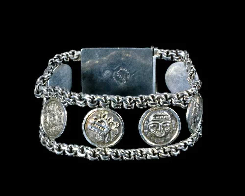 Mexican silver and figual disks Bracelet ~ Sun Di… - image 2