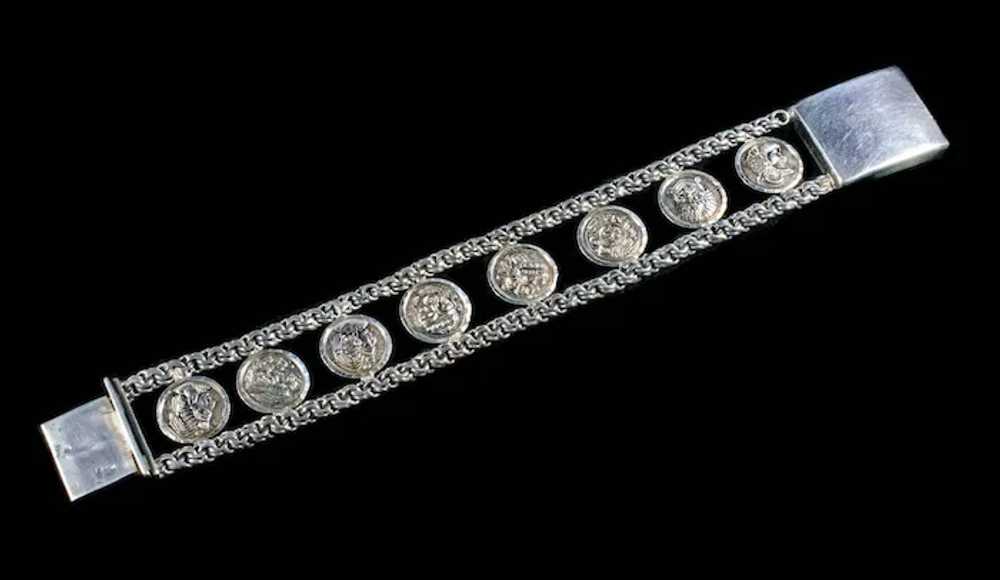 Mexican silver and figual disks Bracelet ~ Sun Di… - image 7