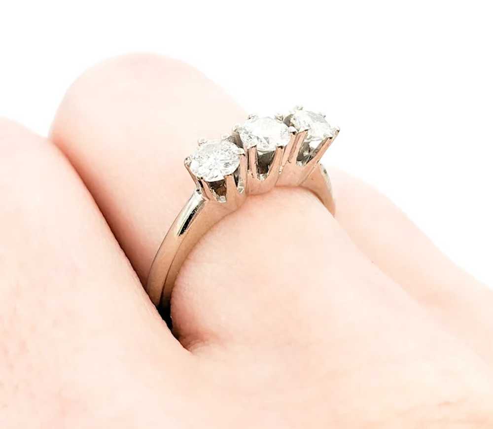 Vintage .86ctw Diamond Ring In White Gold - image 3