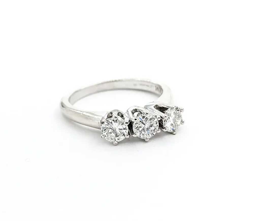 Vintage .86ctw Diamond Ring In White Gold - image 9