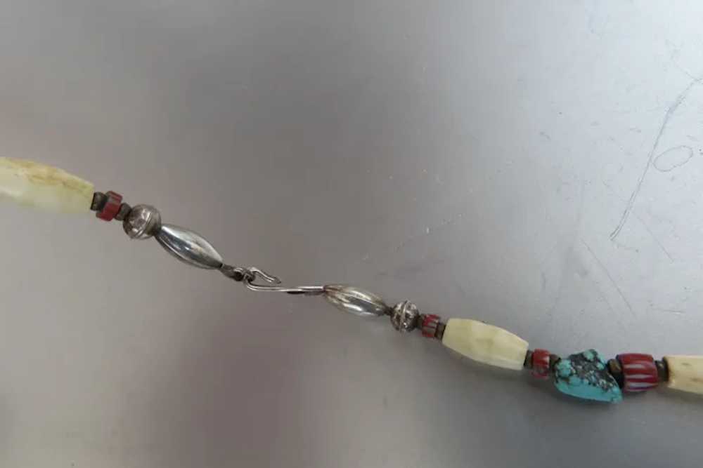 Vintage Native American Turquoise Beads Necklace - image 4