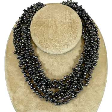 Seven Strand Cultured Freshwater Peacock Pearl Nec