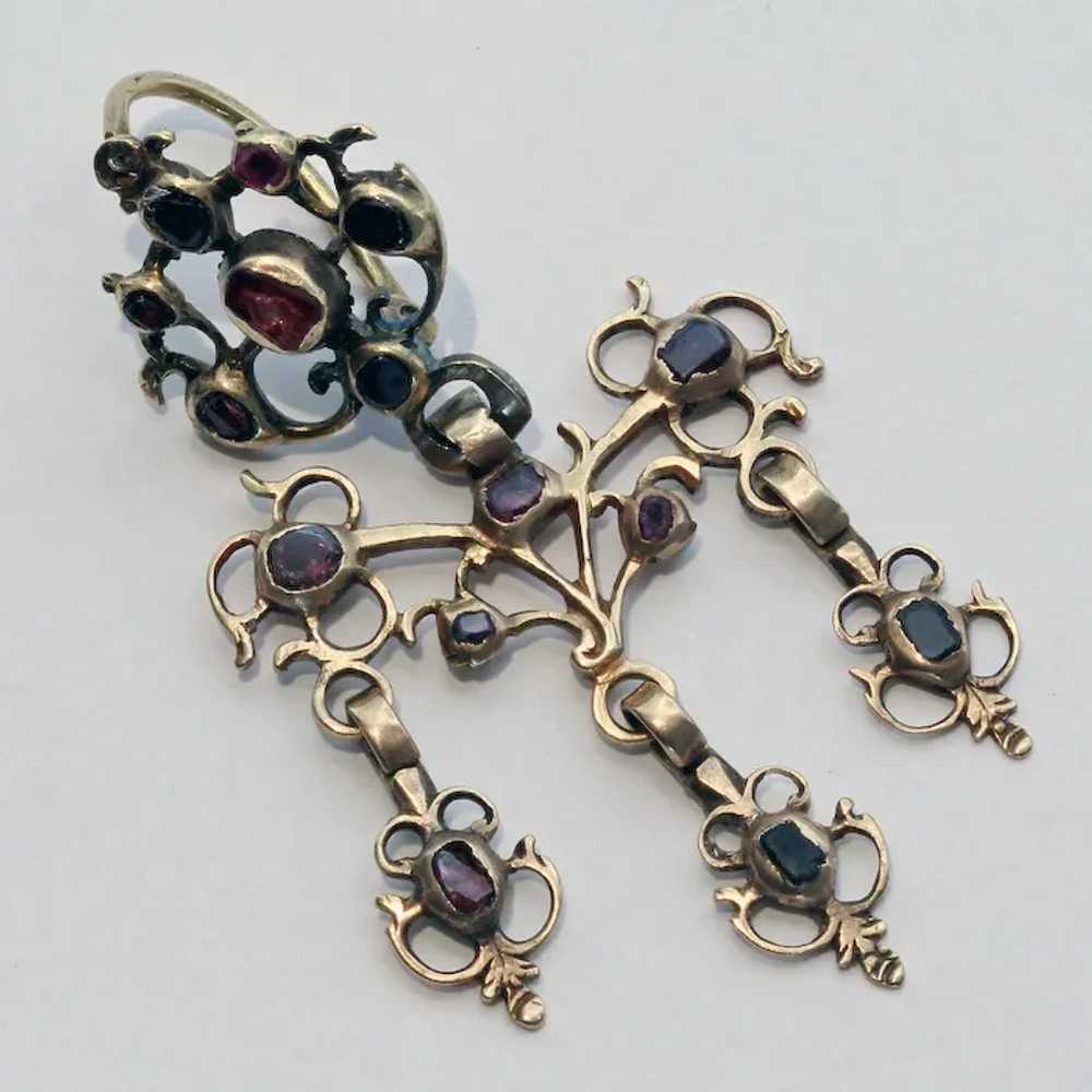 Antique Georgian earrings ear pendants Girandole … - image 2