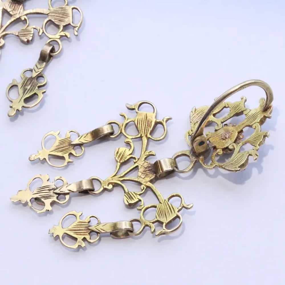 Antique Georgian earrings ear pendants Girandole … - image 4
