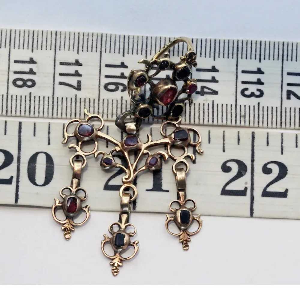 Antique Georgian earrings ear pendants Girandole … - image 5