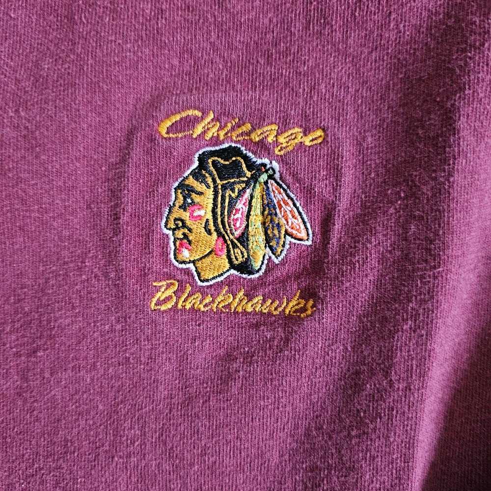 Vintage Chicago Blackhawks Long Sleeve Turtleneck… - image 2