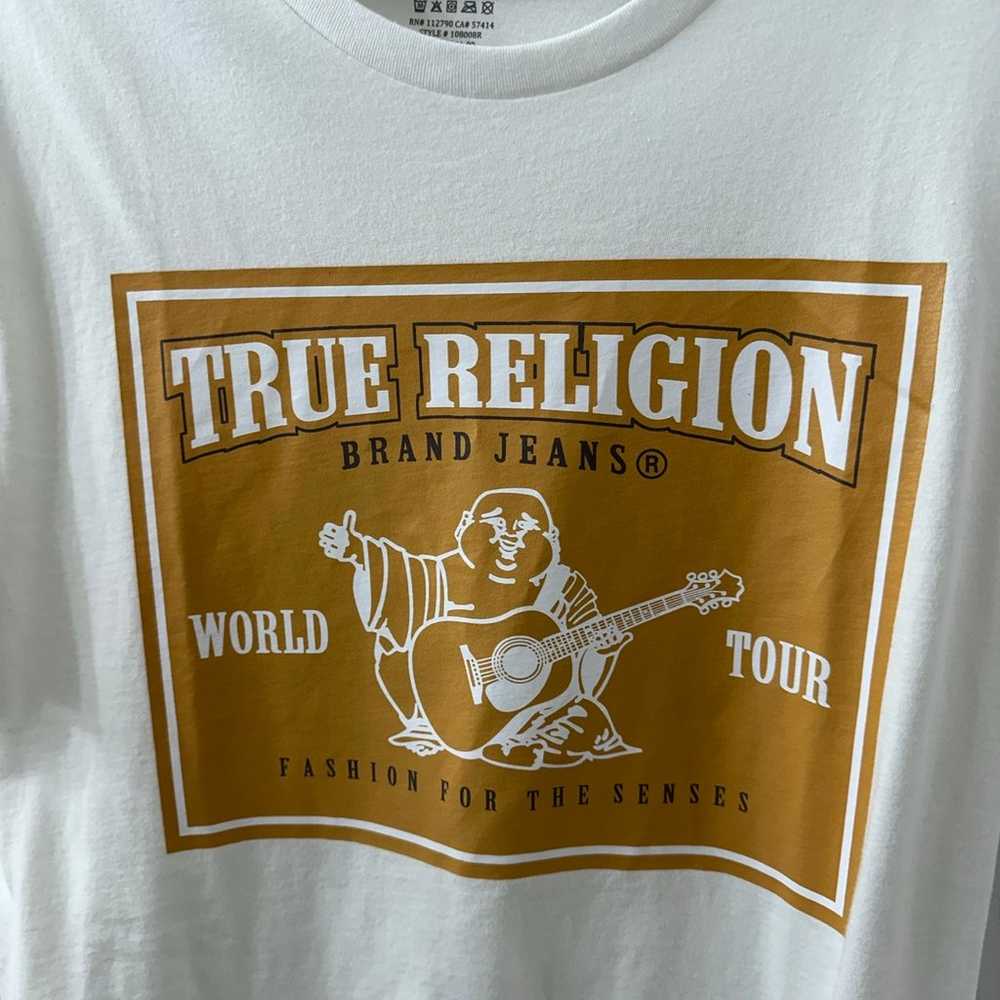 New True Religion T-Shirt Gold Foil Logo Tee Budd… - image 3