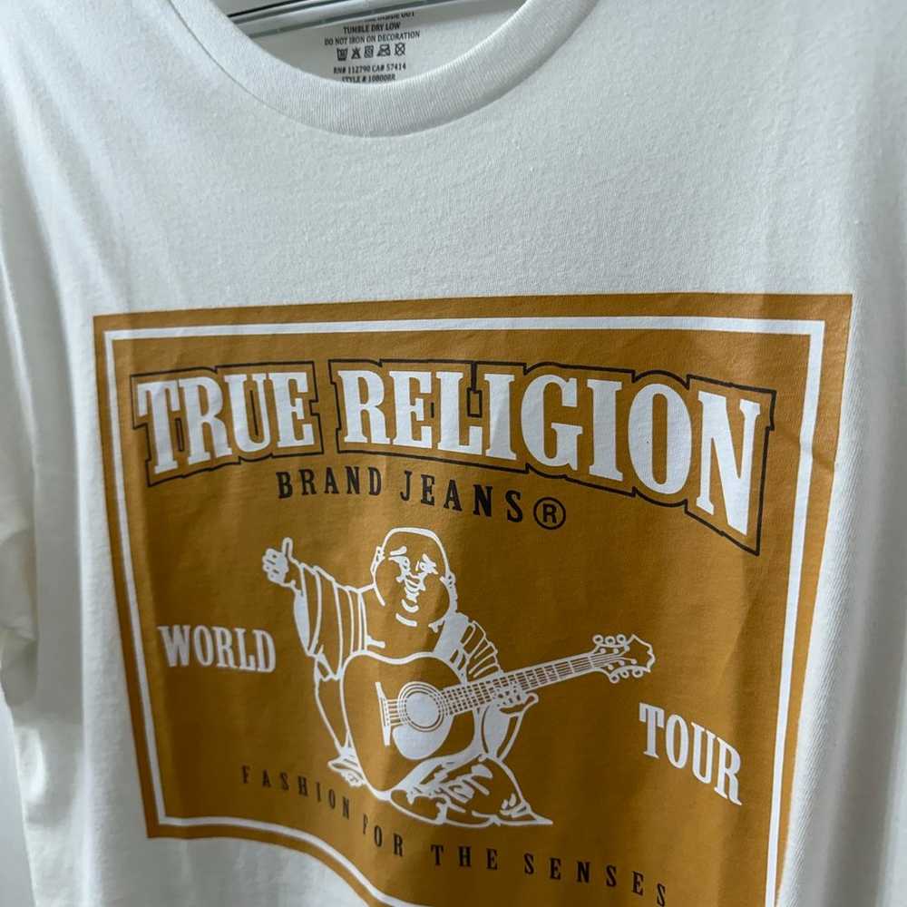 New True Religion T-Shirt Gold Foil Logo Tee Budd… - image 6