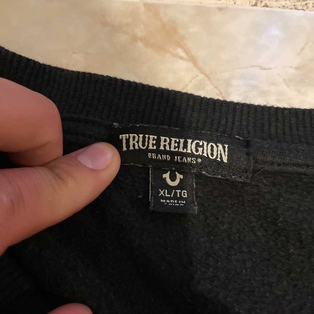True Religion Crewneck Buddha Black Size X-LARGE - image 3