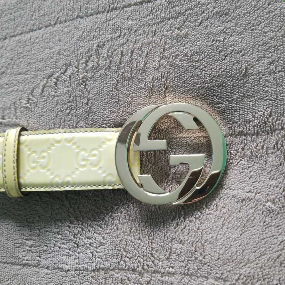 Gucci Interlocking Buckle patent leather belt - image 2