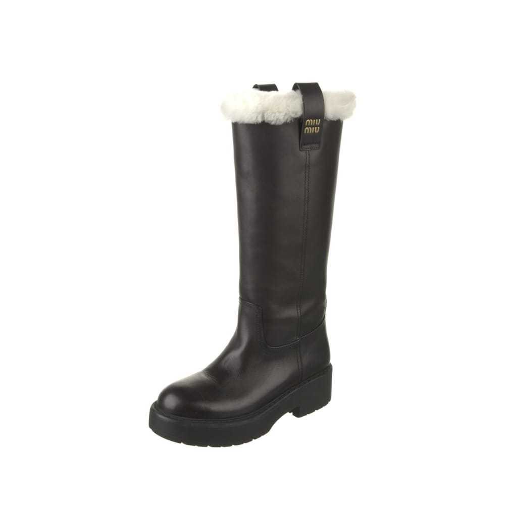 Miu Miu Leather boots - image 2