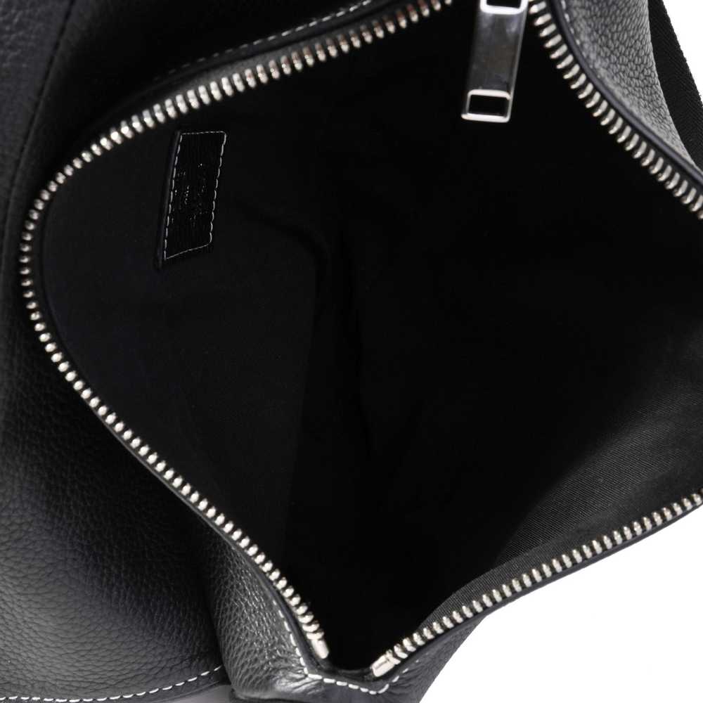 Dior Dior x Stussy Black Grained Leather Saddle B… - image 7
