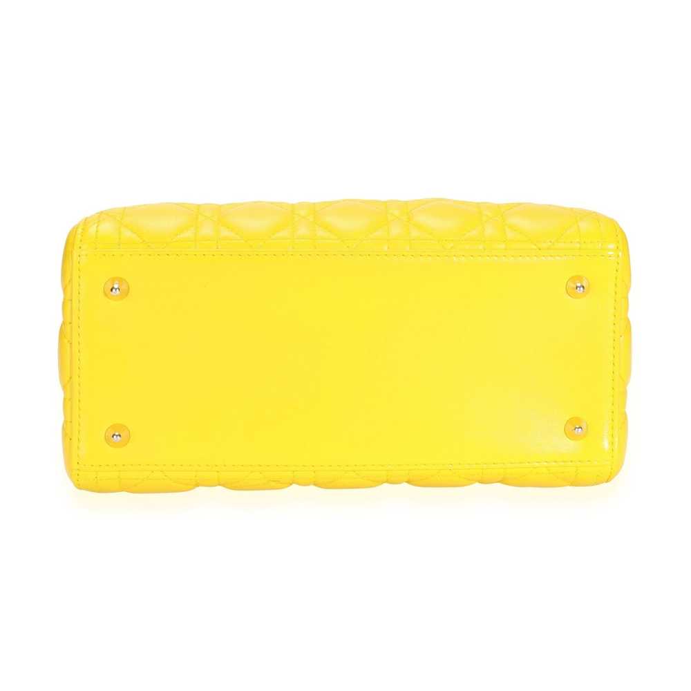 Dior Dior Yellow Cannage Lambskin Medium Lady Dio… - image 5