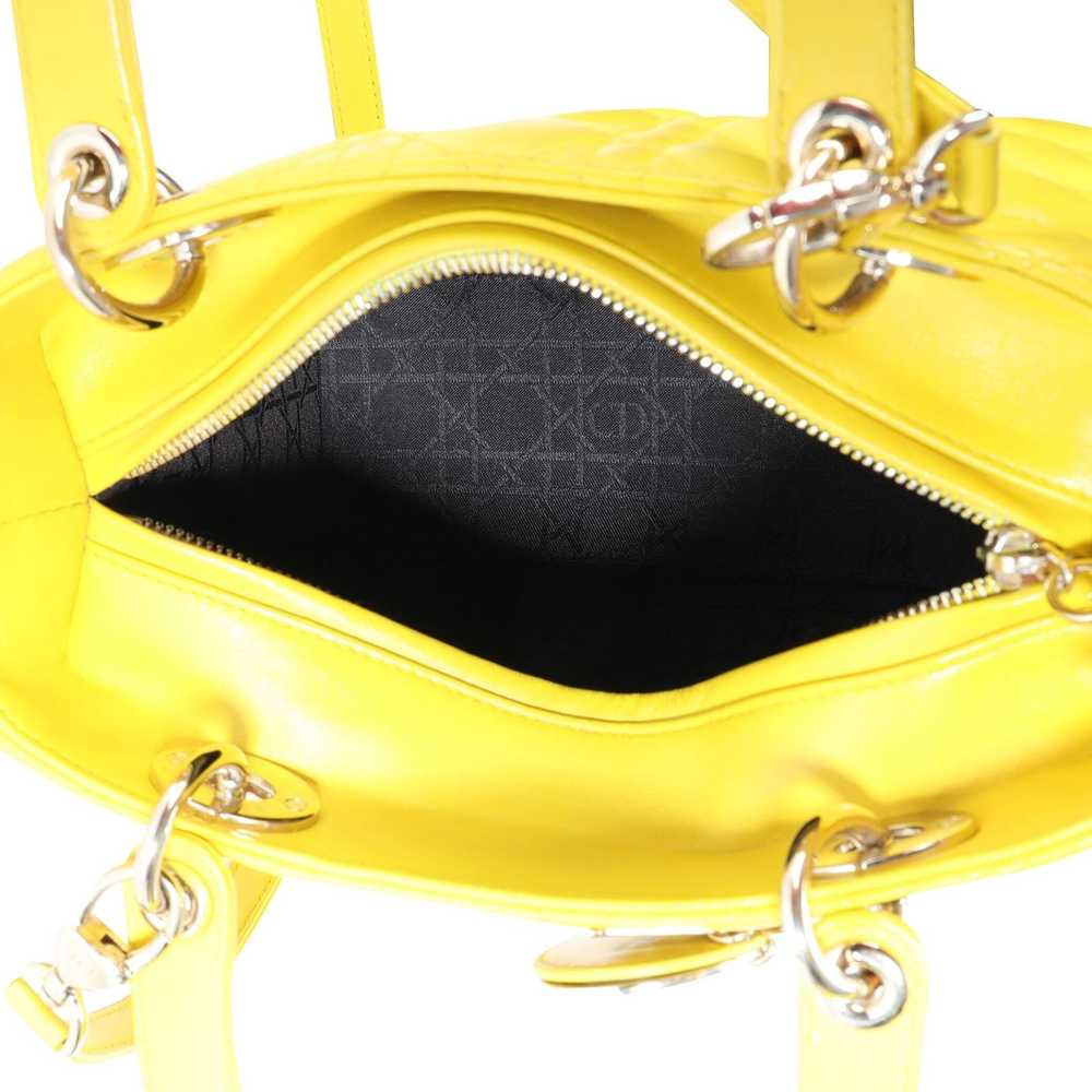 Dior Dior Yellow Cannage Lambskin Medium Lady Dio… - image 8