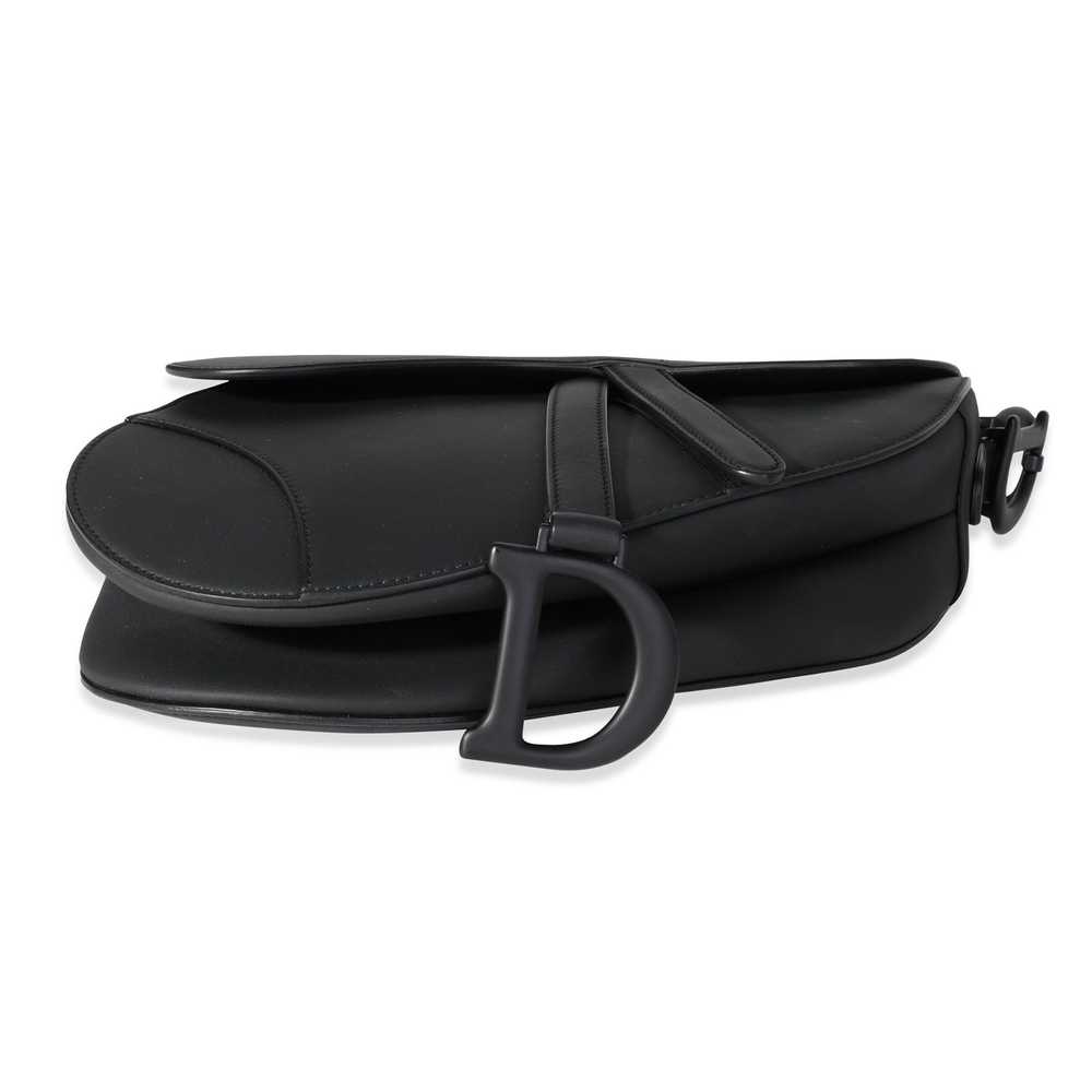 Dior Dior Ultramatte Black Calfskin Medium Saddle… - image 5