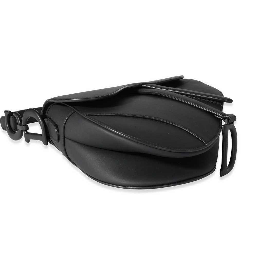 Dior Dior Ultramatte Black Calfskin Medium Saddle… - image 6