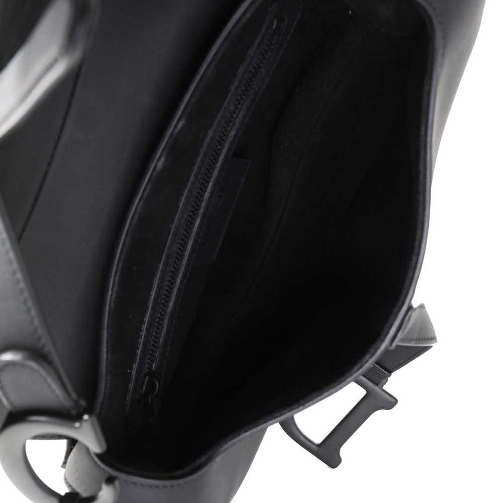 Dior Dior Ultramatte Black Calfskin Medium Saddle… - image 7