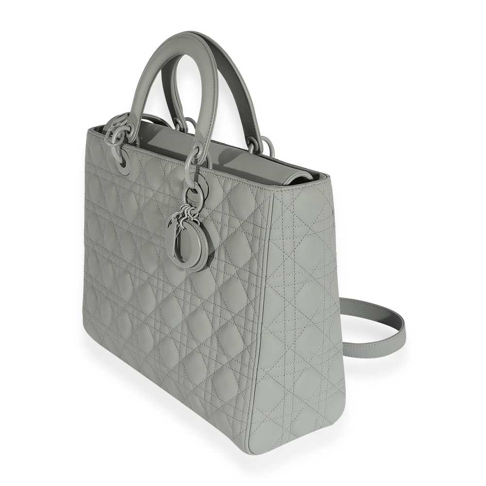 Dior Dior Grey Stone Ultramatte Cannage Calfskin … - image 2