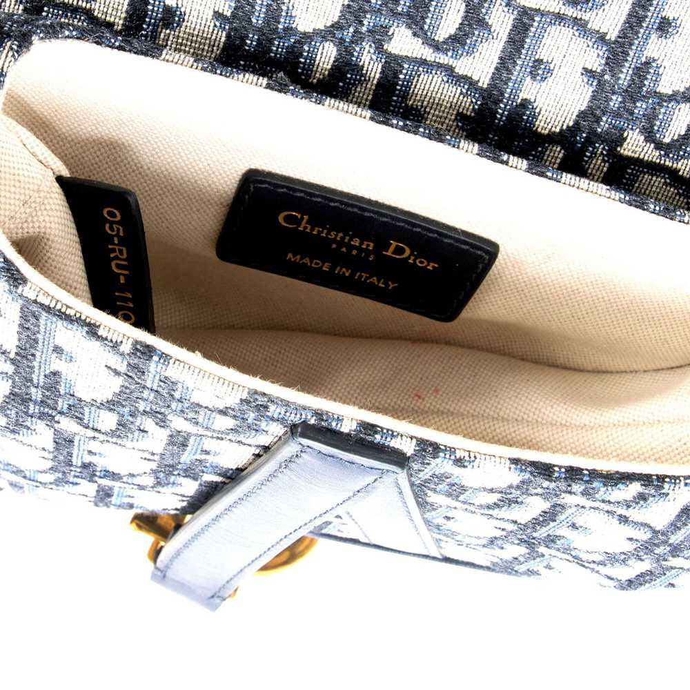 Dior Dior Blue Oblique Mini Saddle Bag - image 7