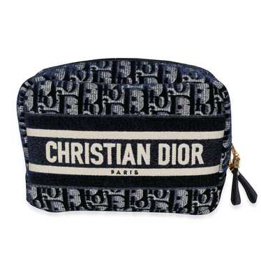 Dior Dior Blue Oblique Velvet Cosmetic Pouch - image 1