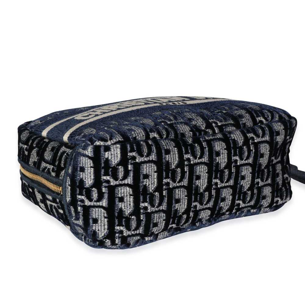 Dior Dior Blue Oblique Velvet Cosmetic Pouch - image 5