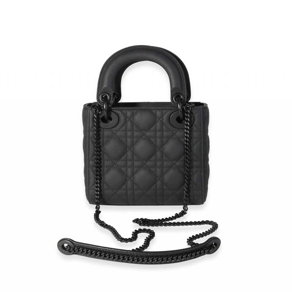 Dior Dior Black Ultramatte Cannage Calfskin Mini … - image 3