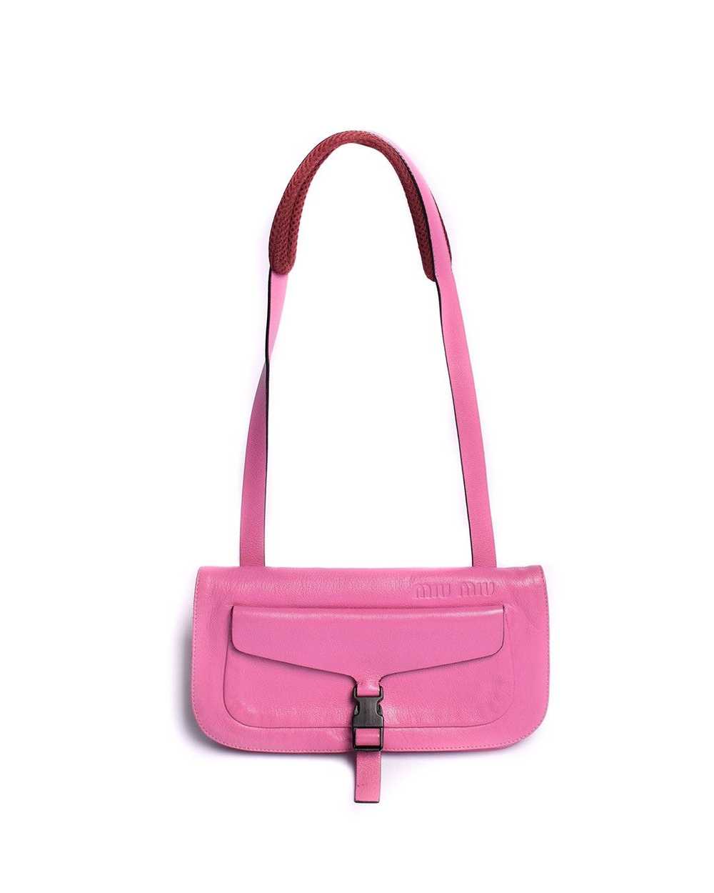 Miu Miu Miu Miu S/S 2000 Sport Style Pink Leather… - image 1