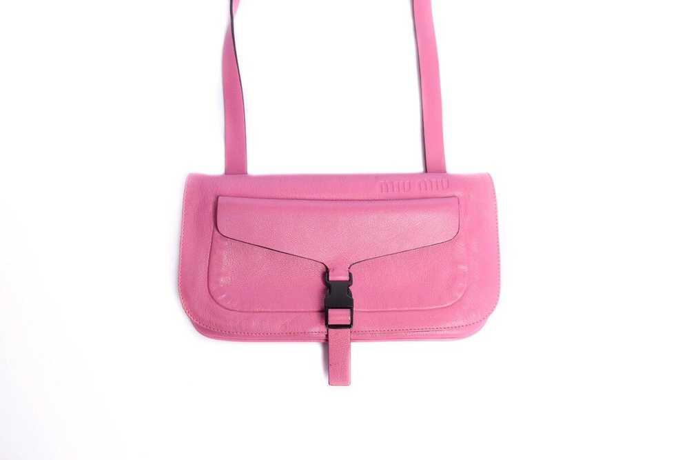 Miu Miu Miu Miu S/S 2000 Sport Style Pink Leather… - image 3