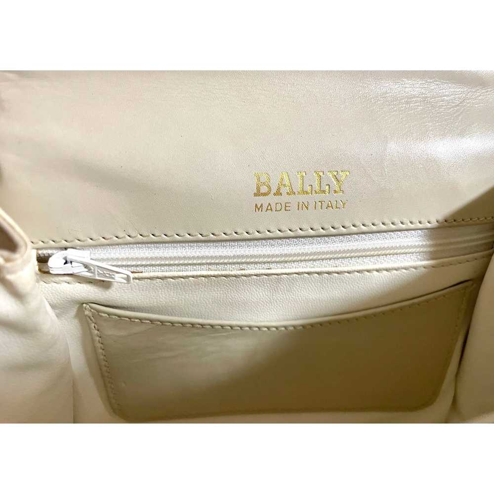 Bally Vintage BALLY ivory white leather shoulder … - image 7