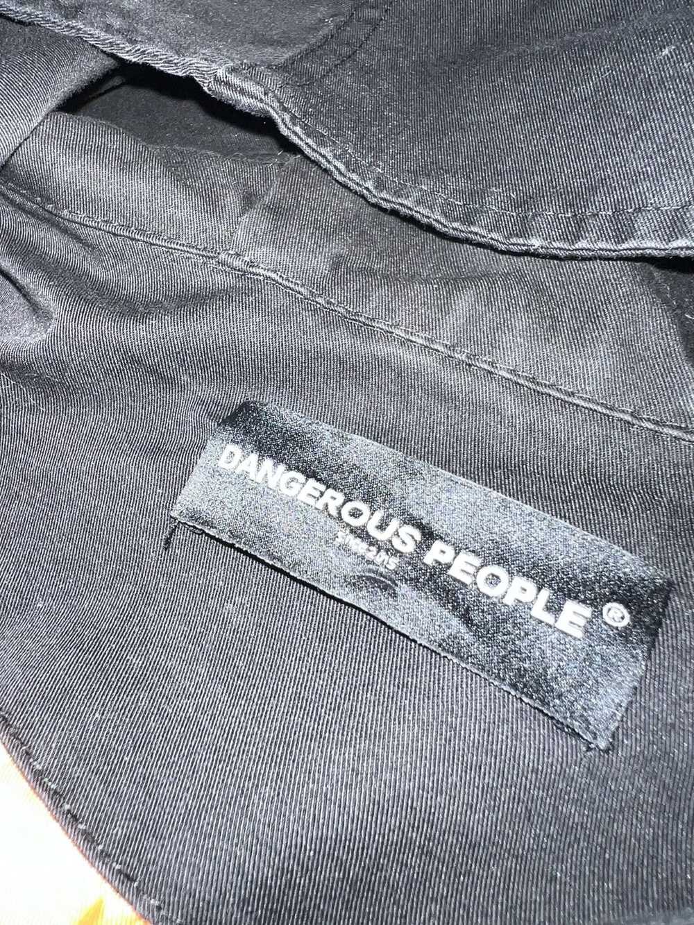 Streetwear Dangerous People Trench Coat Jacket si… - image 5