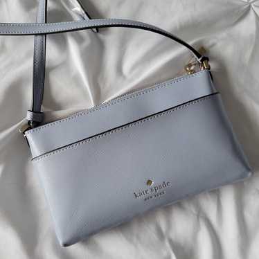 Kate Spade candied flower pale periwinkle purse - image 1