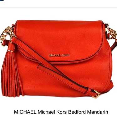 Michael Kors bedford red leather