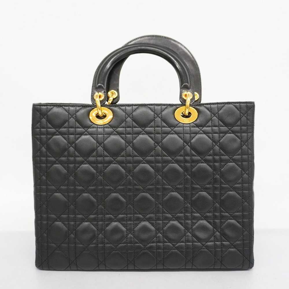 Dior Dior Handbag Cannage Leather Black - image 10