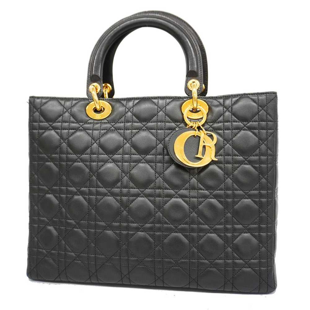 Dior Dior Handbag Cannage Leather Black - image 1