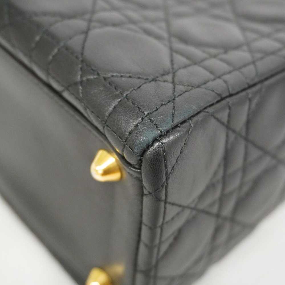 Dior Dior Handbag Cannage Leather Black - image 4