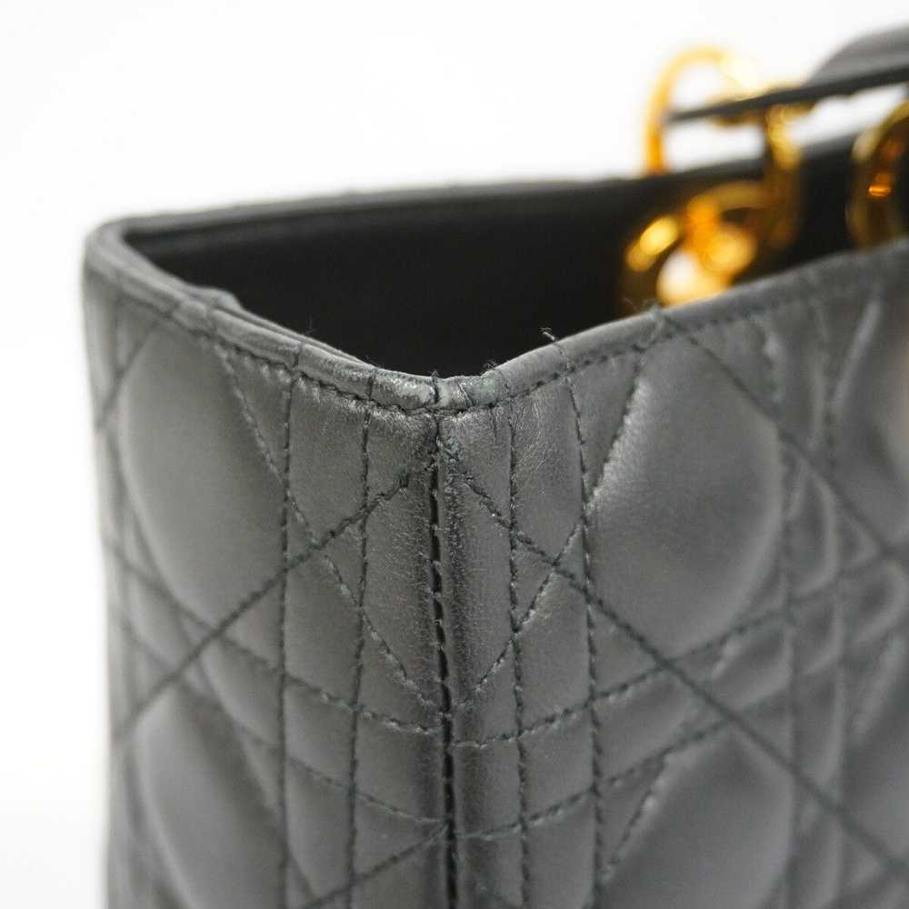 Dior Dior Handbag Cannage Leather Black - image 5