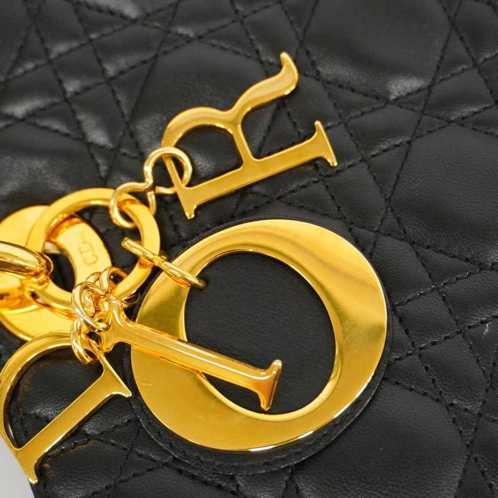 Dior Dior Handbag Cannage Leather Black - image 7