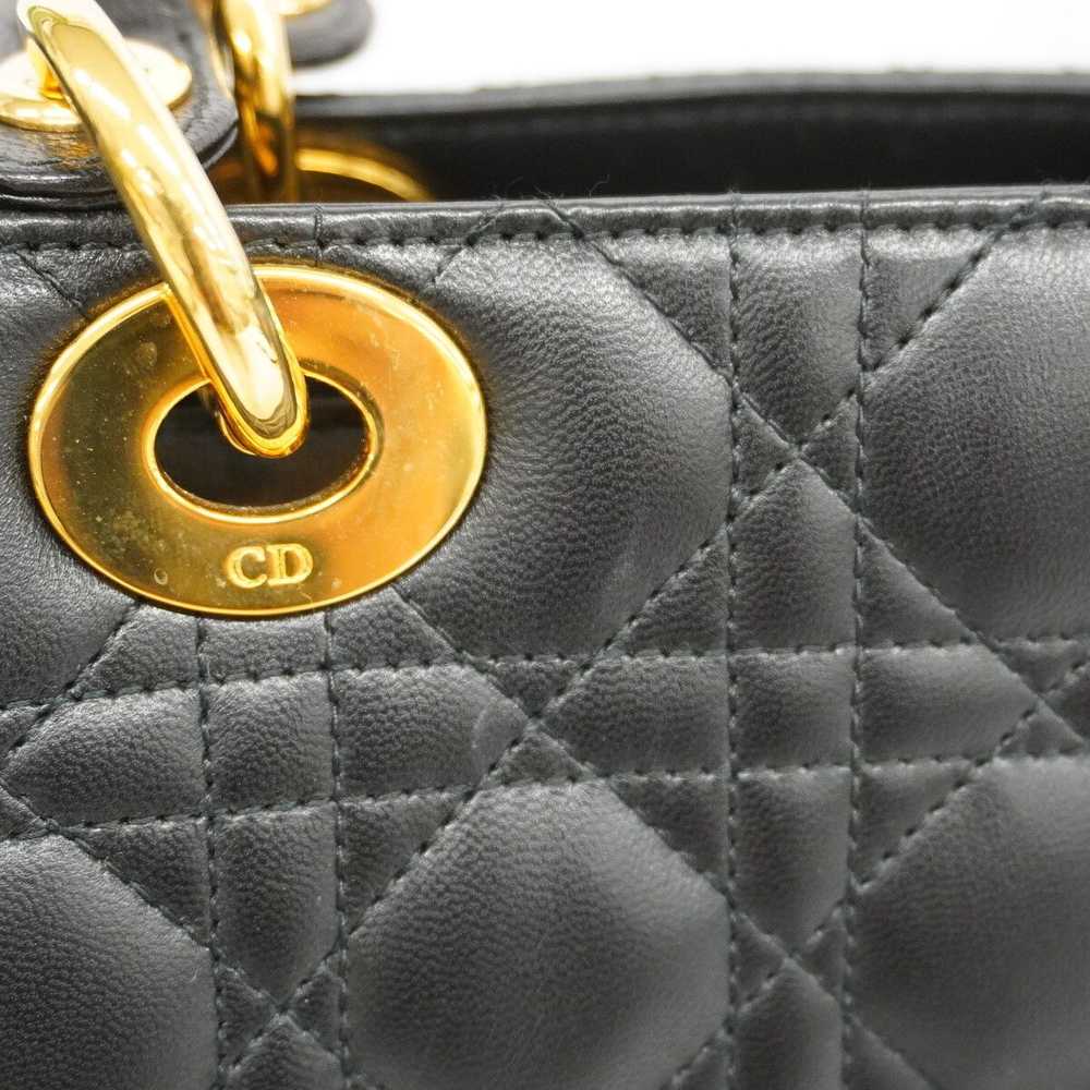 Dior Dior Handbag Cannage Leather Black - image 8