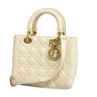 Dior Dior 2way Bag Cannage Leather White